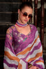 Ravishing Purple Printed Cotton Office Wear Saree With Blouse