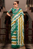 Incredible Green Printed Cotton Office Wear Saree With Blouse