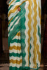 Incredible Green Printed Cotton Office Wear Saree With Blouse