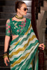 Incredible Green Printed Cotton Office Wear Saree With Blouse