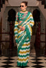 Incredible Green Printed Cotton Office Wear Saree With Blouse