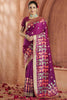 Precious Purple Zari Weaving Banarasi Silk Function Wear Saree