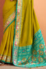 Alluring Lime Green Patola Weaving Silk Festival Wear Saree With Blouse