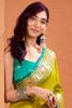 Alluring Lime Green Patola Weaving Silk Festival Wear Saree With Blouse