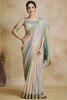 Winsome Multi-Color Digital Printed Silk Event Wear Saree With Blouse