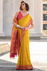 Endearing Yellow Bandhani Printed Silk Haldi Wear Saree With Blouse