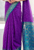 Captivating Purple Bandhani Printed Silk Casual Wear Saree With Blouse