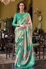 Special Olive Green Printed Banarasi Silk Traditional Saree