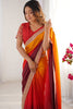 Surprising Multi-Color Border Work Chinon Festival Wear Saree