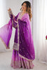 Glamorous Purple Thread Work Chinon Festival Wear Sharara Suit
