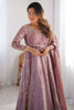 Awesome Pink Sequins Work Silk Function Wear Gown With Dupatta