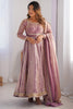 Awesome Pink Sequins Work Silk Function Wear Gown With Dupatta