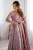 Awesome Pink Sequins Work Silk Function Wear Gown With Dupatta