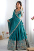 Marvelous Teal Green Dori Work Crepe Silk Event Wear Lehenga Choli