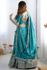 Marvelous Teal Green Dori Work Crepe Silk Event Wear Lehenga Choli