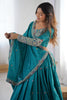 Marvelous Teal Green Dori Work Crepe Silk Event Wear Lehenga Choli