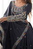 Incredible Grey Thread Embroidered Silk Lehenga Choli With Dupatta