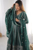Ravishing Green Thread Work Georgette Event Wear Anarkali Suit