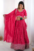 Fantastic Pink Sequins Work Silk Event Wear Lehenga Choli With Dupatta