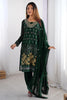 Gorgeous Green Thread Work Georgette Festival Wear Pant Suit