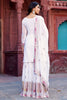 Alluring White Thread Work Georgette Eid Special Sharara Suit 