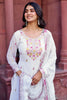 Alluring White Thread Work Georgette Eid Special Sharara Suit 