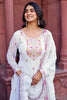 Alluring White Thread Work Georgette Eid Special Sharara Suit 