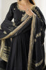 Dazzling Black Thread Work Silk Traditional Anarkali Suit With Dupatta
