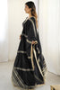 Dazzling Black Thread Work Silk Traditional Anarkali Suit With Dupatta
