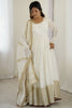 Astonishing White Sequins Silk Festival Wear Anarkali Suit Pant