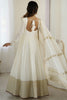 Astonishing White Sequins Silk Festival Wear Anarkali Suit Pant
