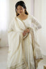 Astonishing White Sequins Silk Festival Wear Anarkali Suit Pant