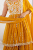 Charming Yellow Sequins Georgette Haldi Wear Peplum Top Lehenga