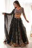 Trendy Black Sequins Georgette Wedding Lehenga Choli With Dupatta