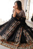 Trendy Black Sequins Georgette Wedding Lehenga Choli With Dupatta