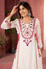 Enchanting White Mirror Work Rayon Traditional Co-ord Set