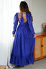 Attractive Blue Digital Printed Georgette Navratri Wear Gown