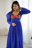 Attractive Blue Digital Printed Georgette Navratri Wear Gown