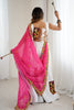 Fabulous White Gamthi Work Rayon Navratri Wear Lehenga Choli