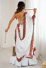 Marvelous White Gamthi Work Rayon Navratri Lehenga Choli With Dupatta