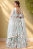 Fabulous Pista-Green Sequins Work Net Designer Lehenga Choli