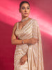 Adorable Cream Sequins Georgette Reception Wear Saree With Blouse