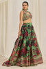 Incredible Light Green Printed Organza Festival Wear Lehenga Choli