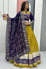 Charming Mustard Yellow Embroidered Cotton Traditional Lehenga Choli