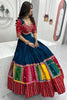 Bewitching Blue Sequins Cotton Navratri Lehenga Choli With Dupatta