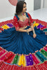 Bewitching Blue Sequins Cotton Navratri Lehenga Choli With Dupatta