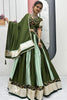 Alluring Green Border Work Cotton Navratri Wear Lehenga Choli