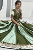 Alluring Green Border Work Cotton Navratri Wear Lehenga Choli