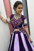 Enchanting Purple Cotton Navratri Special Lehenga Choli With Dupatta