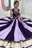 Enchanting Purple Cotton Navratri Special Lehenga Choli With Dupatta